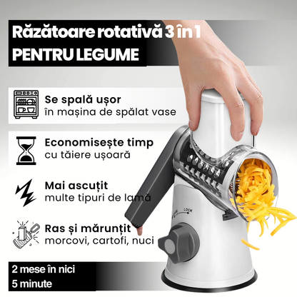 RazorPro – Răzătoare manuală rotativă pentru legume și fructe