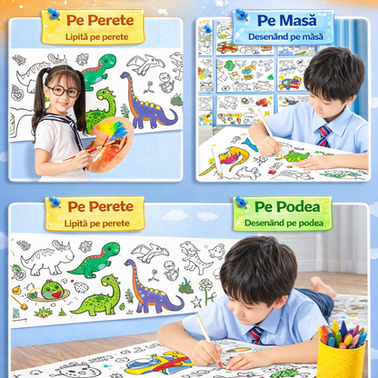 ROLA GIGANT - Rolă de desen pentru copii autoadezivă